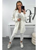 Třídílná souprava halenky, topu a legín v barvě ecru Třídílná souprava halenky, topu a legín v barvě ecru