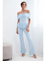 Dámský bavlněný komplet s krátkým rukávem a šortkami žlutý Dámský bavlněný komplet s krátkým rukávem a šortkami žlutý