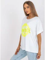 Tričko DHJ TS 6860.26X bílá a žlutá