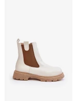 Dámské Chelsea kozačky na zip, White Ramhel Dámské Chelsea kozačky na zip, White Ramhel