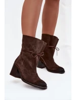 Boty na podpatku model 220704 Step in style Boty na podpatku model 220704 Step in style