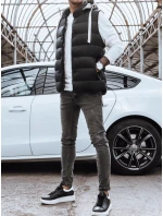 Pánská vesta s kapucí černá FashionStreet TX3936z