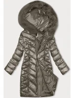 Prošívaná dámská zimní bunda v barvě starého zašlého zlata J Style (16M9100-403) Prošívaná dámská zimní bunda v barvě starého zašlého zlata J Style (16M9100-403)