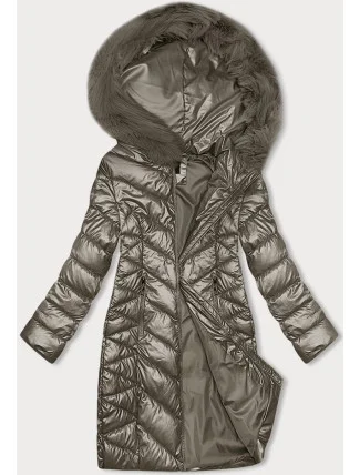 Prošívaná dámská zimní bunda v barvě starého zašlého zlata J Style (16M9100-403) Prošívaná dámská zimní bunda v barvě starého zašlého zlata J Style (16M9100-403)