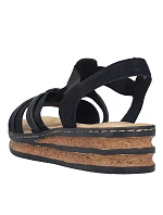 Dámské sandály s gumovou podrážkou černé Rieker 62969-00