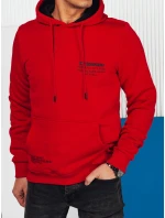 Pánská mikina s kapucí červená FashionStreet BX5688 Pánská mikina s kapucí červená FashionStreet BX5688
