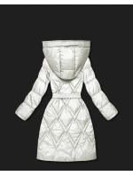 Prošívaný kabát pro přechodné období v barvě ecru s kapucí Goodlookin (Y3-9215-12)