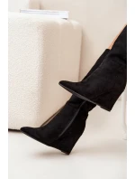 Zateplené Dámské Kozáky Na Platformě Černé Rosina