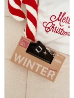 Dámské pantofle s ozdobami a sponou, zateplené kožíškem – černé Thalora