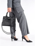 Luxusní dámské černé lodičky na jehlovém podpatku Luxusní dámské černé lodičky na jehlovém podpatku