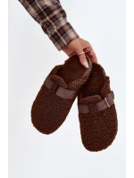 Dámské pantofle s kožešinou typu beránek Hnědé Lorivine