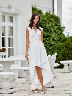 Večerní šaty SUK0410 bílé - Roco Fashion