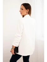 Sako s klopami elegantní ecru