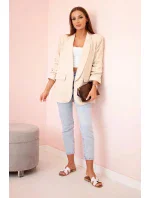 Sako s klopami elegantní béžový Sako s klopami elegantní béžový