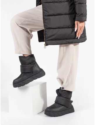 Komfortní dámské sněhule černé platforma Komfortní dámské sněhule černé platforma