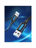 Kabel USB-A na USB-A Vention 0,5 m černý