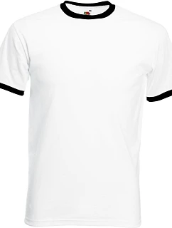 Fruit of the Loom Ringer T Racerback tričko 16.1168 white/black
