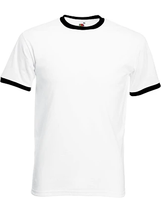 Fruit of the Loom Ringer T Racerback tričko 16.1168 white/black