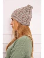 Fleecová čepice Melisa K241 beige+grey Fleecová čepice Melisa K241 beige+grey