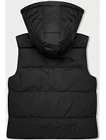 Dámská krátká vesta s kapucí j.style černá (16M9112-392) Dámská krátká vesta s kapucí j.style černá (16M9112-392)