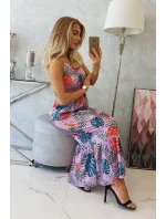 Šaty s motivem listů fialové