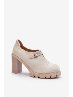 Dámské lodičky na vysokém podpatku světle béžové Tauina Dámské lodičky na vysokém podpatku světle béžové Tauina