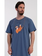 Pánská noční košile s krátkým rukávem Pohodář Pánská noční košile s krátkým rukávem Pohodář