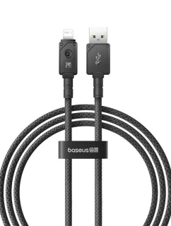 Baseus Nezlomitelný kabel USB-IP 2,4A 1m (černý)