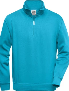 Daiber JN 831 Pracovní mikina s 1/4 zipem 02.0831 turquoise