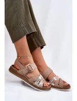 Dámské Sandály S Přezkou Béžové Inblu GS000056