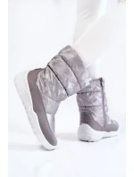 Dámské vysoké boty do sněhu Big Star KK274600 šedé