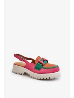 Dámské sandály MR38-656 růžovo-oranž-zelené - Step in style