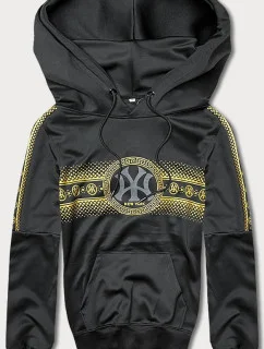 Černá pánská mikina s kapucí (8B1100-3)