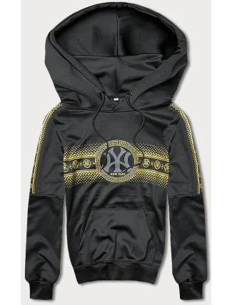 Černá pánská mikina s kapucí (8B1100-3) Černá pánská mikina s kapucí (8B1100-3)