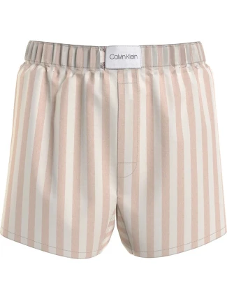 Dámské pyžamové šortky QS6892E FRN proužky - Calvin Klein