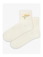 TENKÉ PONOŽKY BARVA 2-6 LET DÍVKY OFF WHITE 24-26