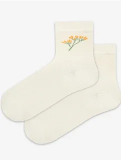 TENKÉ PONOŽKY BARVA 2-6 LET DÍVKY OFF WHITE 24-26