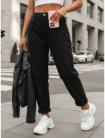 Dámské džíny mom fit s vysokým pasem černé FashionStreet UY2903