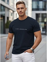 Pánské bavlněné tričko s nápisem Los Angeles tmavě modré FashionStreet NX5099R Pánské bavlněné tričko s nápisem Los Angeles tmavě modré FashionStreet NX5099R