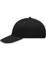 Daiber MB 6541 Lehce broušená 6 panelová sandwich kšiltovka 03.6541 black/white Daiber MB 6541 Lehce broušená 6 panelová sandwich kšiltovka 03.6541 black/white