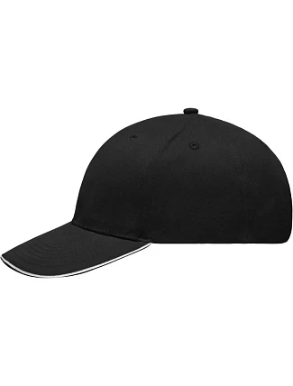 Daiber MB 6541 Lehce broušená 6 panelová sandwich kšiltovka 03.6541 black/white Daiber MB 6541 Lehce broušená 6 panelová sandwich kšiltovka 03.6541 black/white