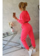 Bavlněná 3dílná sada růžová neonová