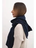Dámský vlněný klasický šátek s copánkovým vzorem KN22 granátový
