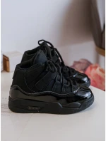 Dětské sportovní šněrovací boty černé Darina