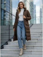 FashionStreet dámská zimní dlouhá hnědá bunda TY5475