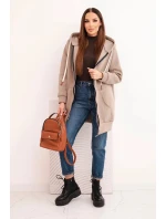 Zateplená dámská mikina s kapucí a zipem fango