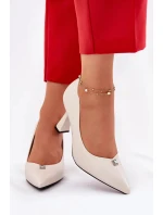 Elegantní dámské lodičky na rozšířeném jehlovém podpatku Vinceza – béžové Elegantní dámské lodičky na rozšířeném jehlovém podpatku Vinceza – béžové