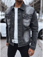 Pánská džínová bunda černá FashionStreet TX4719