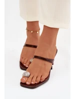 Klapky na podpatku model 225134 Step in style
