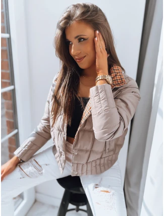 FIORELLA béžová FashionStreet dámská oboustranná přechodná bunda TY3562